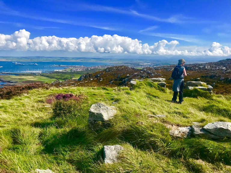 Near the summit of Caer y Twr, North Stack