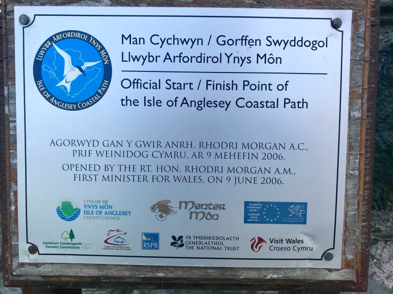 Anglesey Coastal Path sign