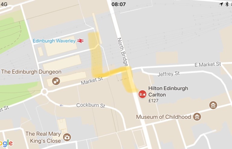 Hilton Carlton Edinburgh Location