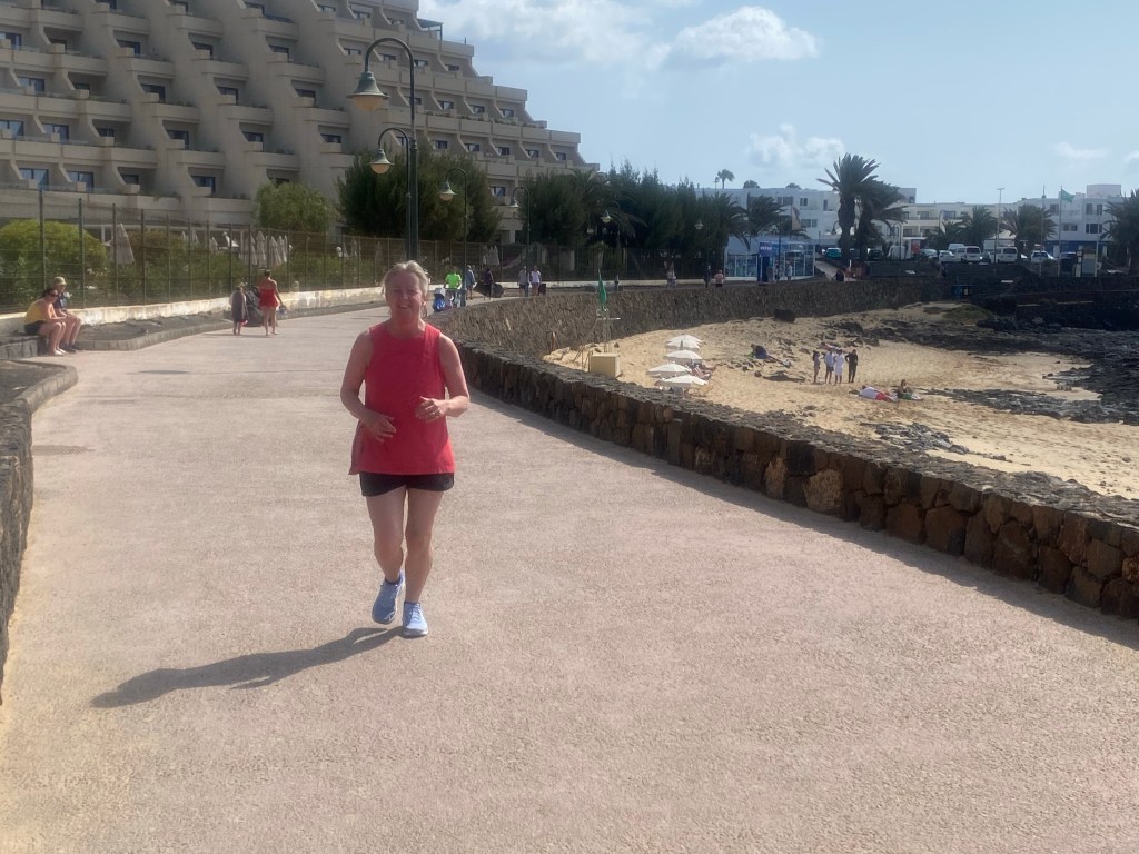 Running near Playa del Jablillo